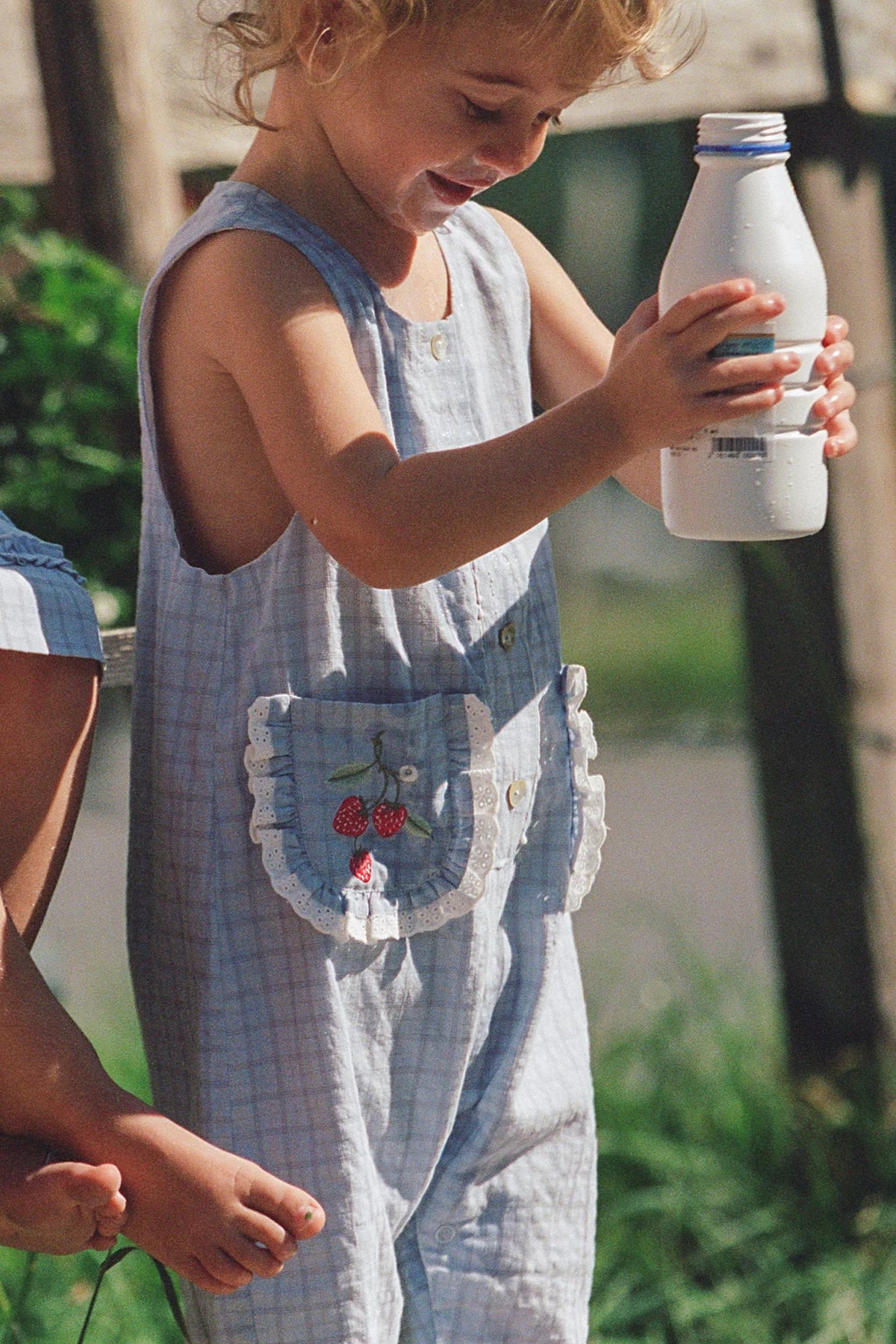 Charlotte Romper - Sky Gingham