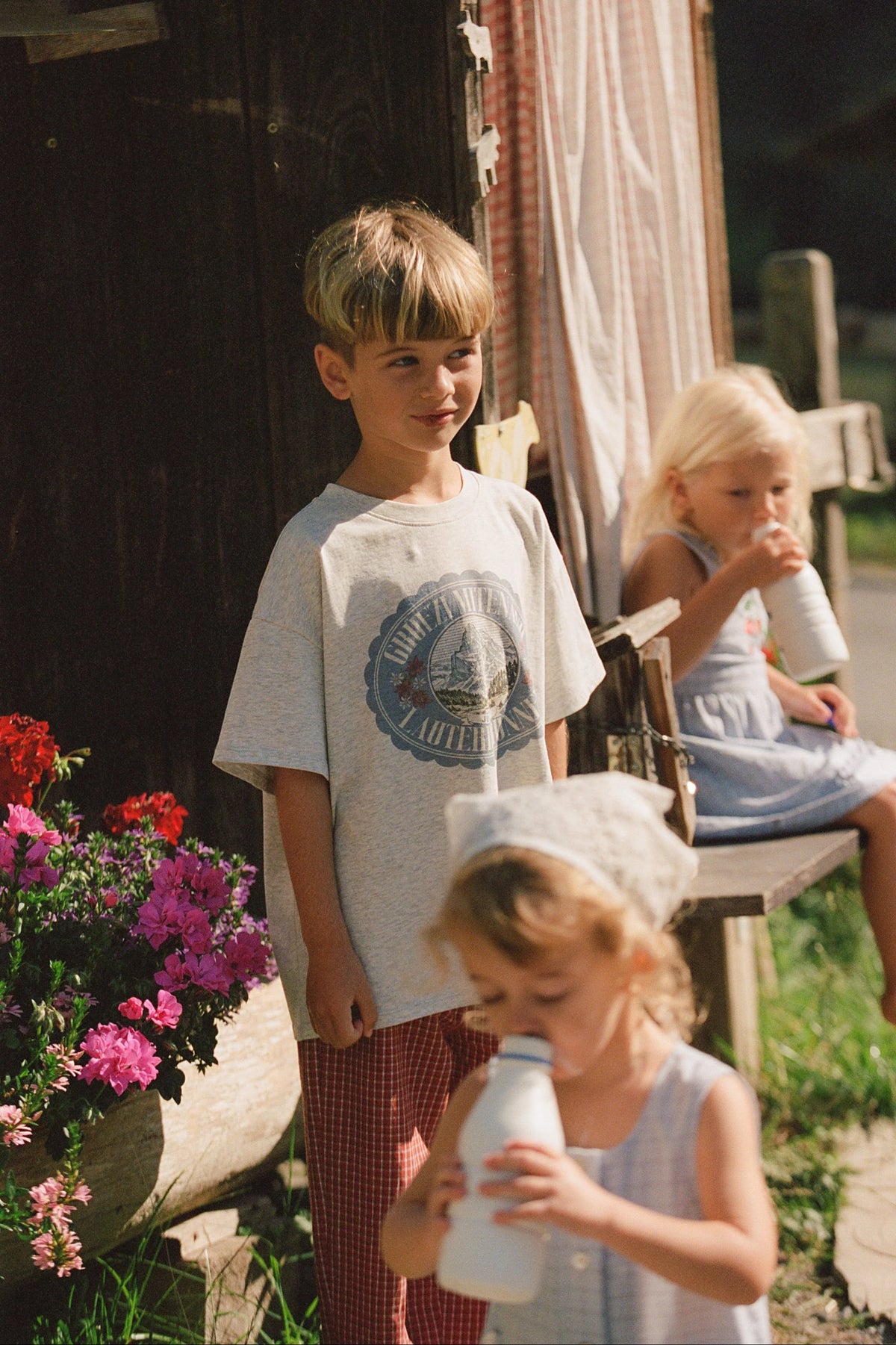 Juni JNR Alpine Tee - Grey Marle