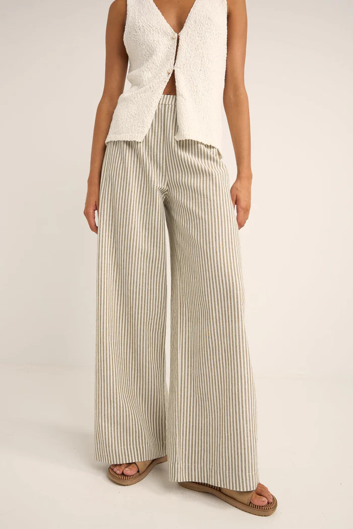 Valley Stripe Wide Leg Pant