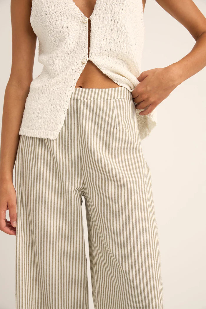 Valley Stripe Wide Leg Pant