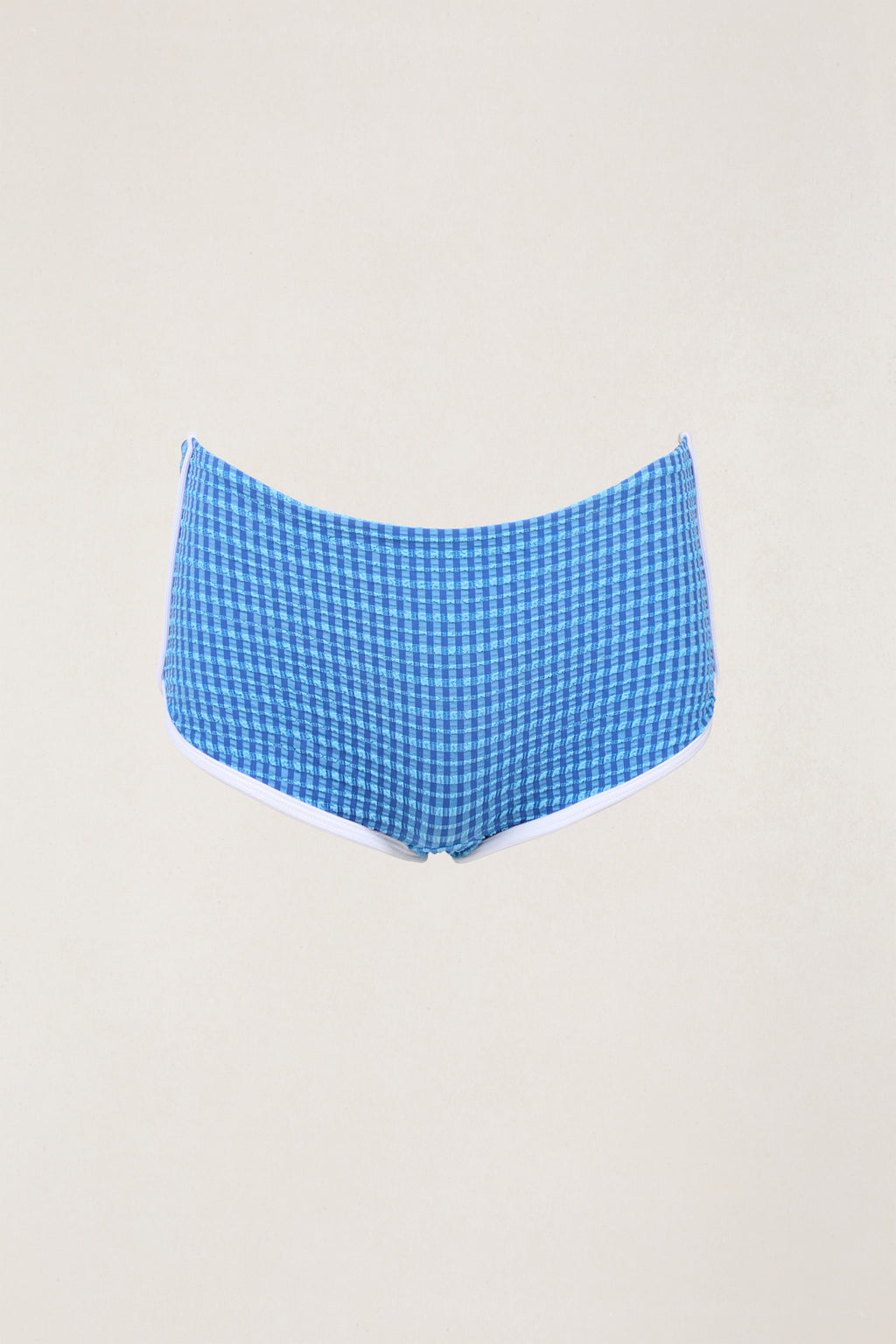 Lola Check Boyleg Pant- Blue