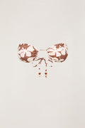 Melia Floral Tie Front Bandeau Top