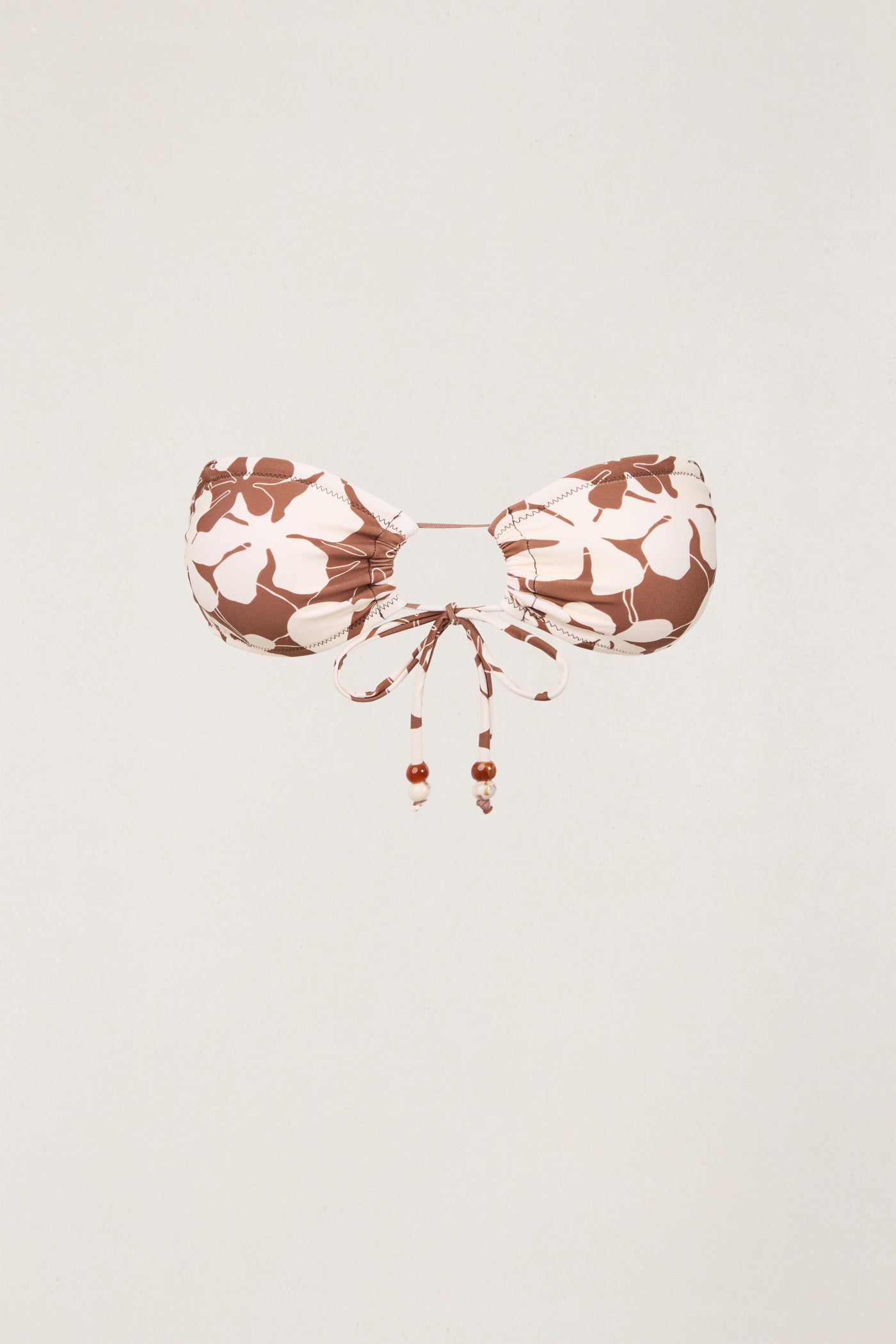 Melia Floral Tie Front Bandeau Top