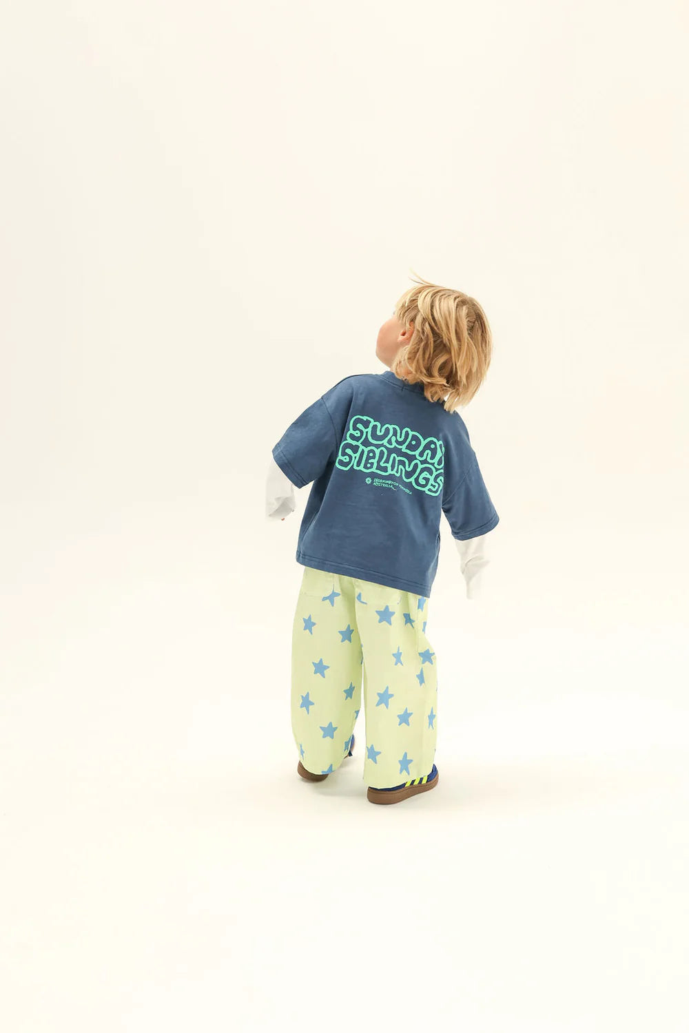 Dusty Star Pants - Lime and Blue