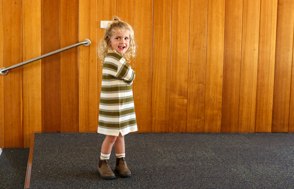 Stripe Dress- Herb