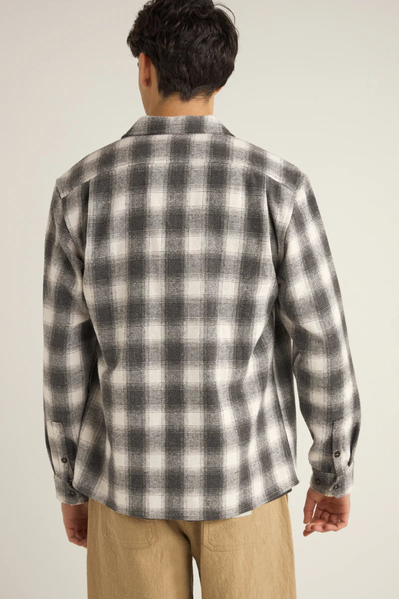 Plaid Ls Flannel Shirt- Ash