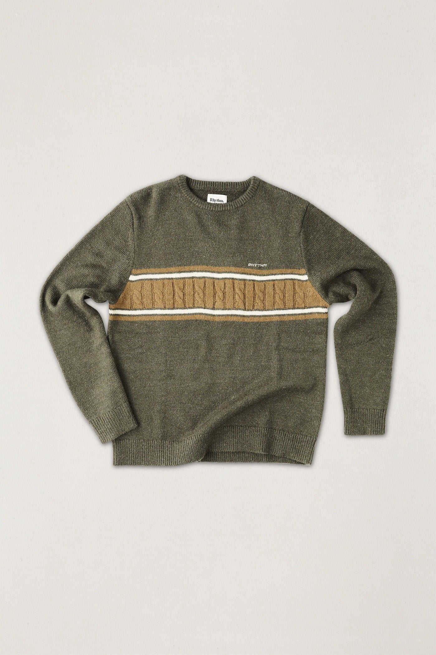 Mohair Striped Knit - Midnight Olive