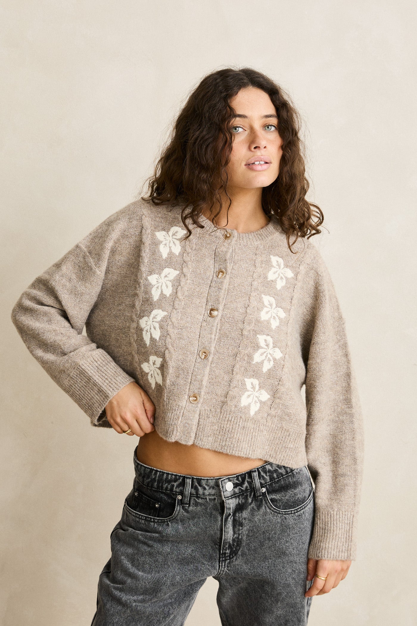 Blanca Floral Crop Cardigan