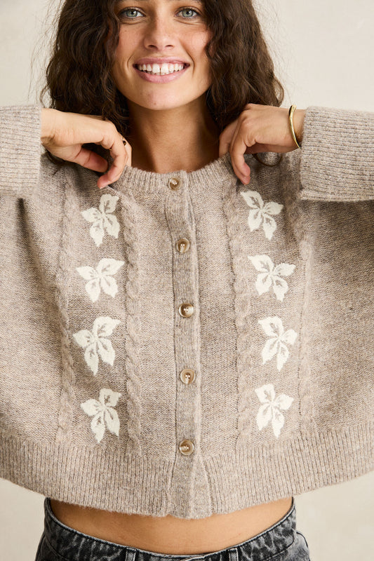 Blanca Floral Crop Cardigan