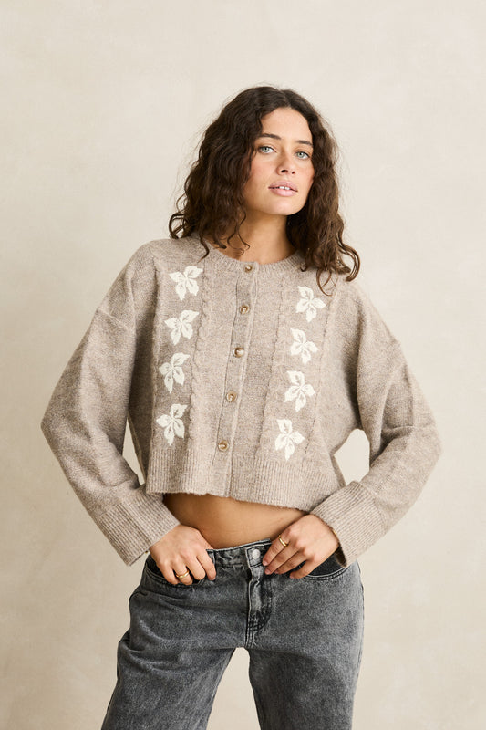 Blanca Floral Crop Cardigan