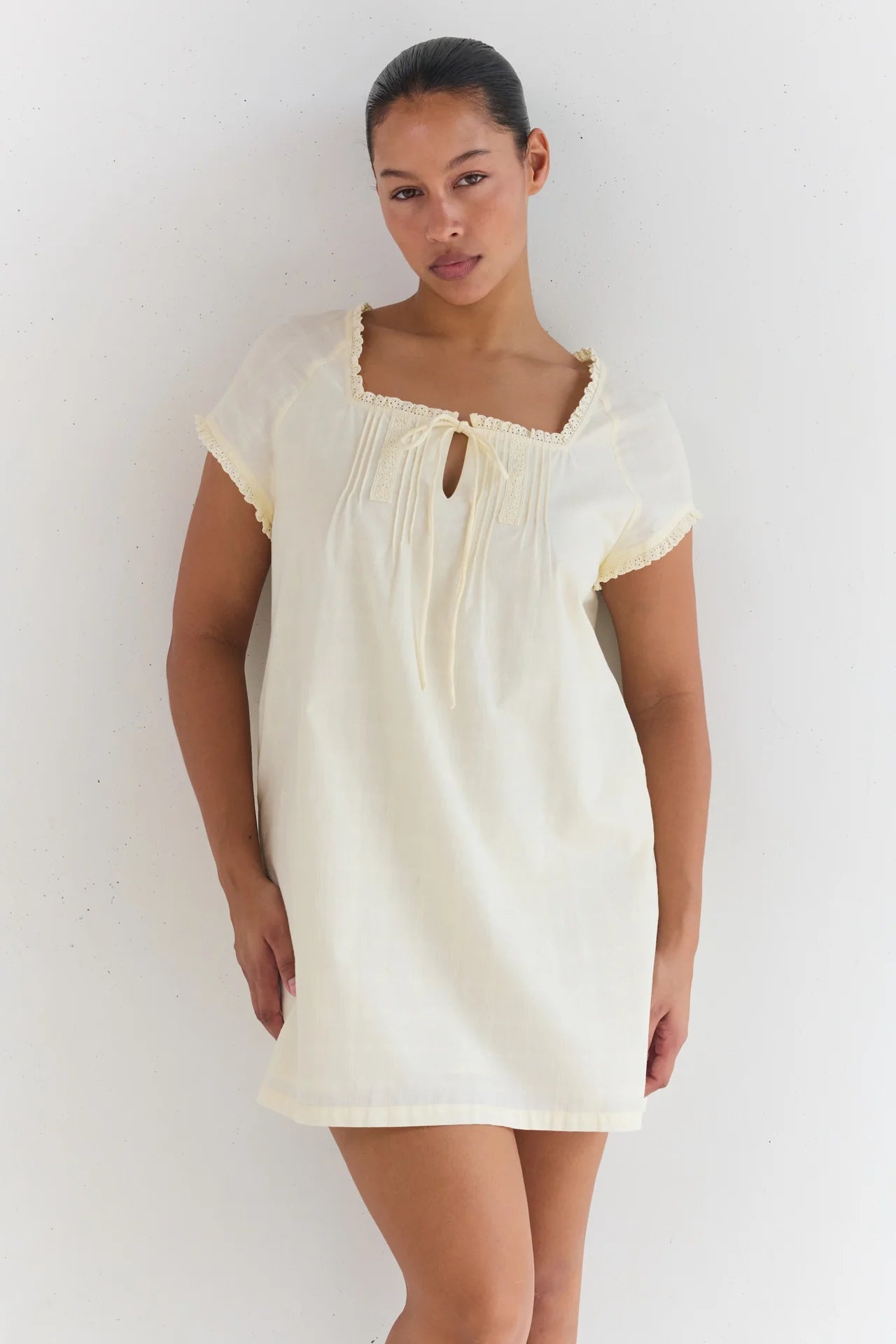 Amelia Mini Dress - Buttercream