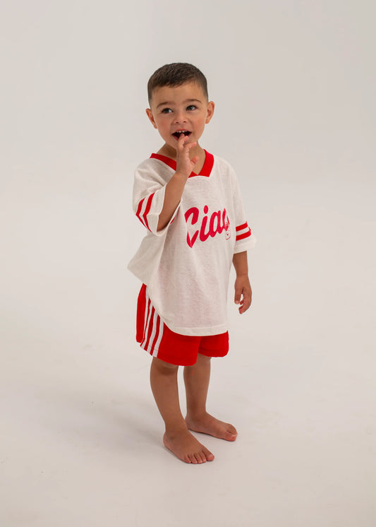 Sicily Waterproof Shorts - Red/White