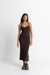 Knit Midi Dress- Chocolate
