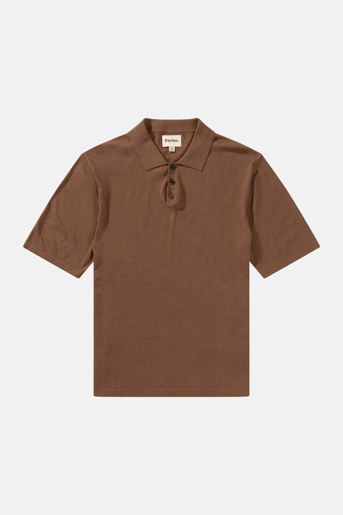 Essential Knit SS Polo- Brown