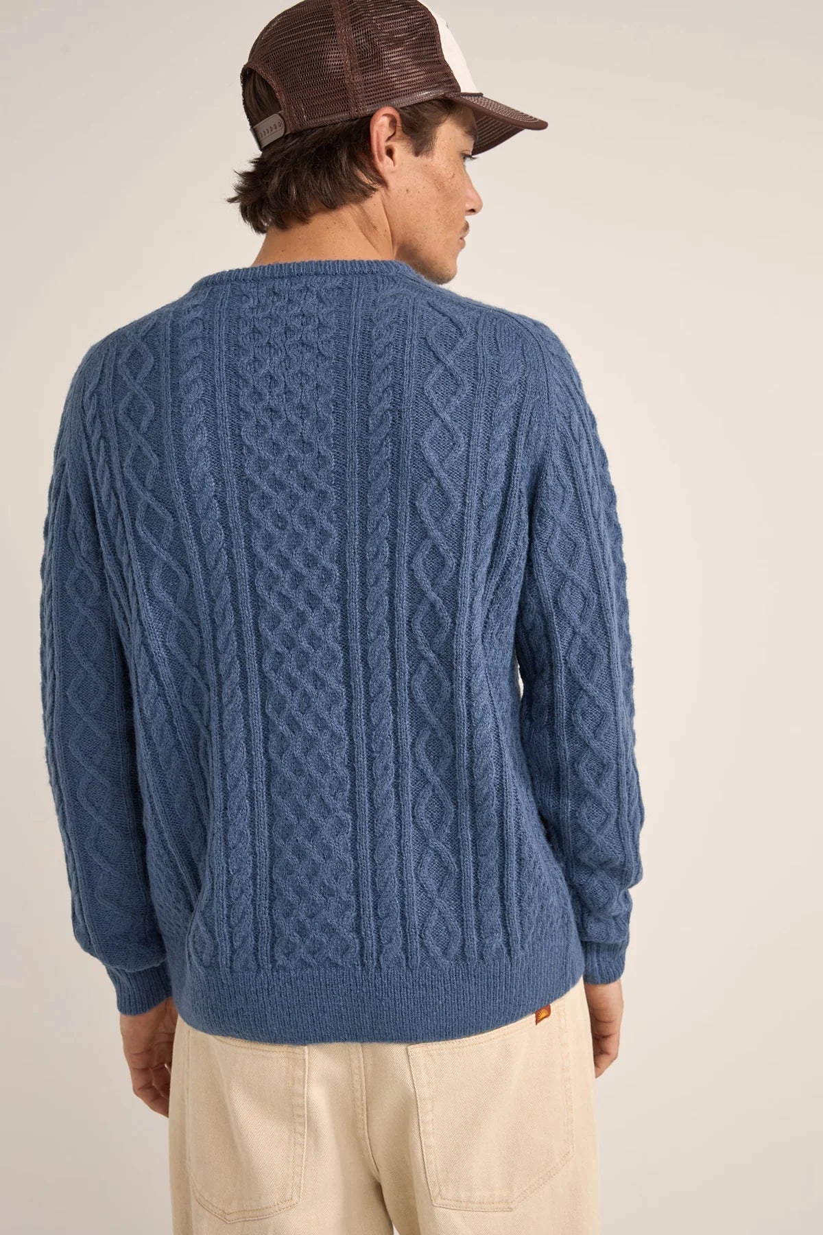 Mohair Fishermans Knit- Slate