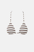 Tami Stripe Slide Tri Top- Chocolate