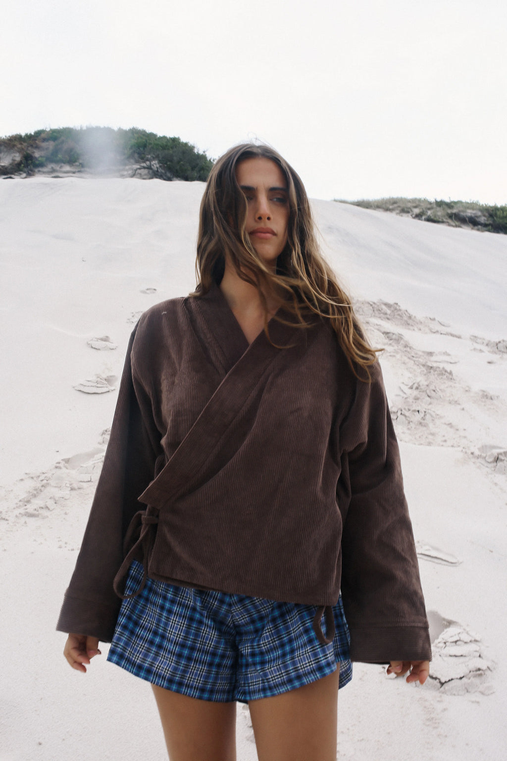 Amber Wrap Jacket - Chocolate