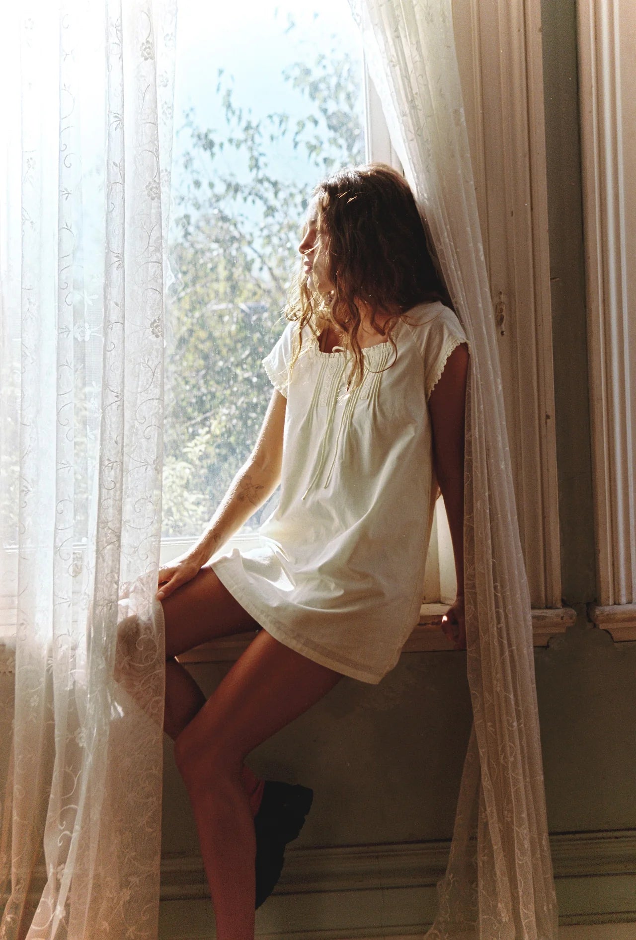 Amelia Mini Dress - Buttercream