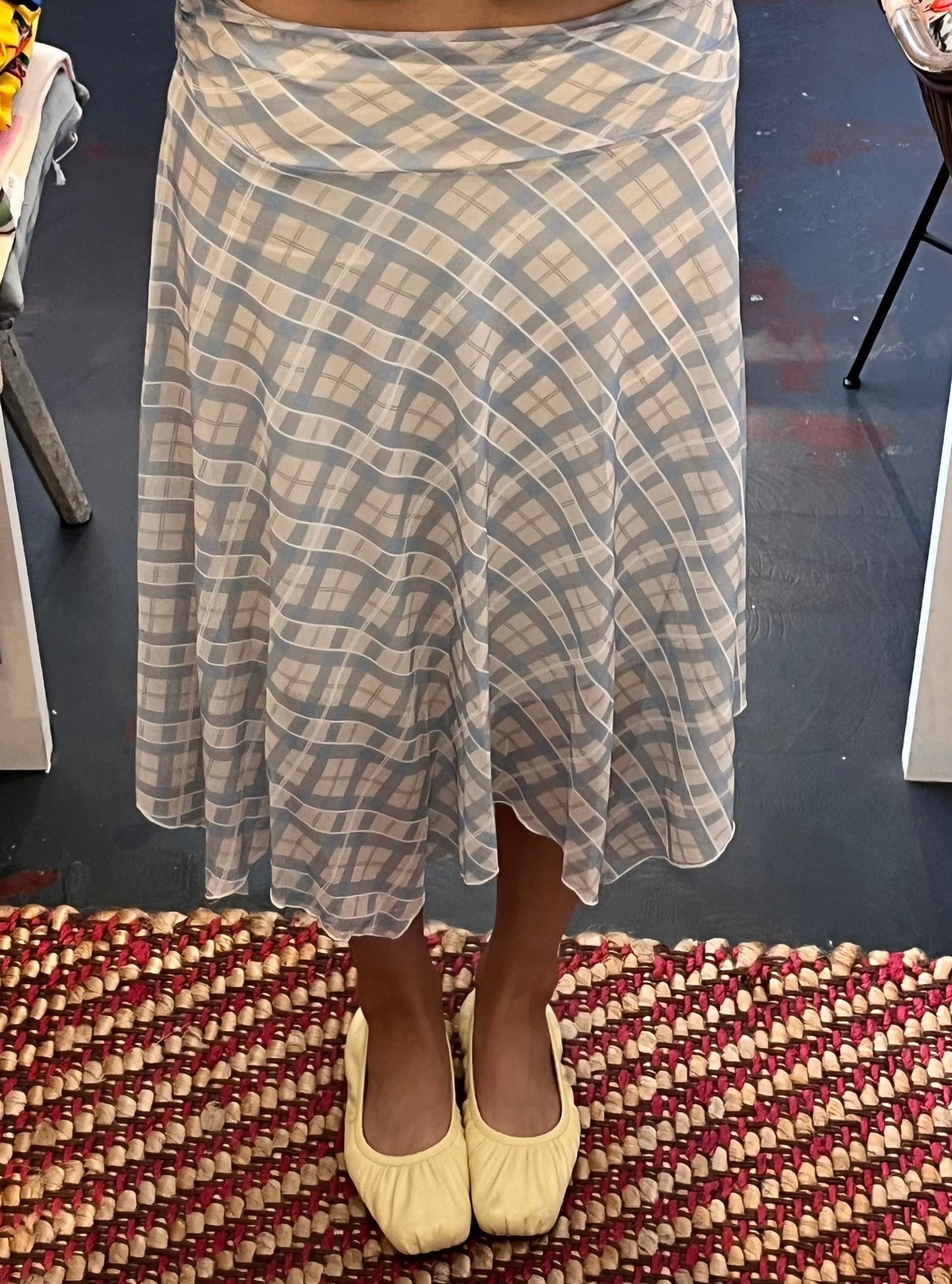 Du Soleil Mesh Tabi Midi skirt
