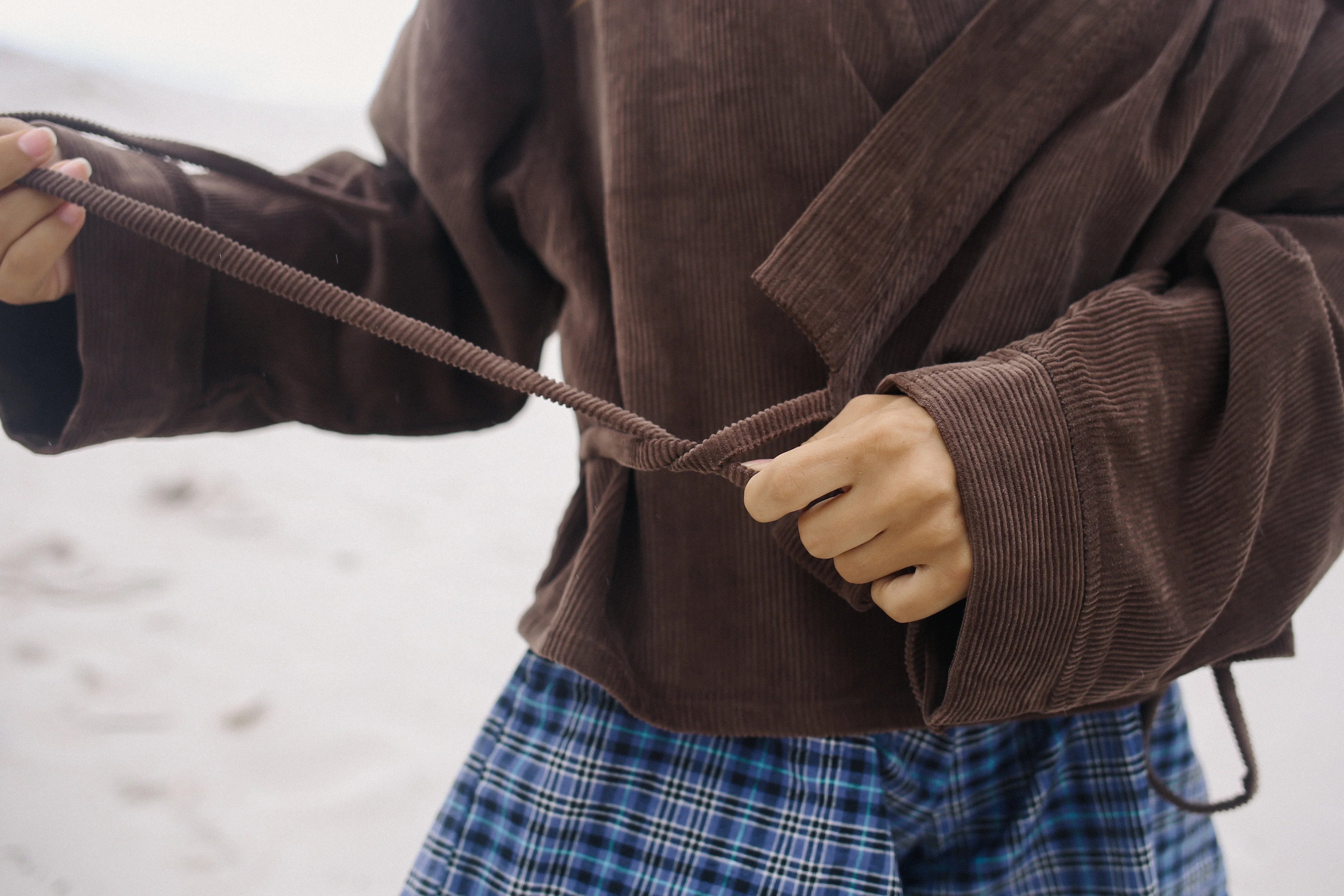 Amber Wrap Jacket - Chocolate