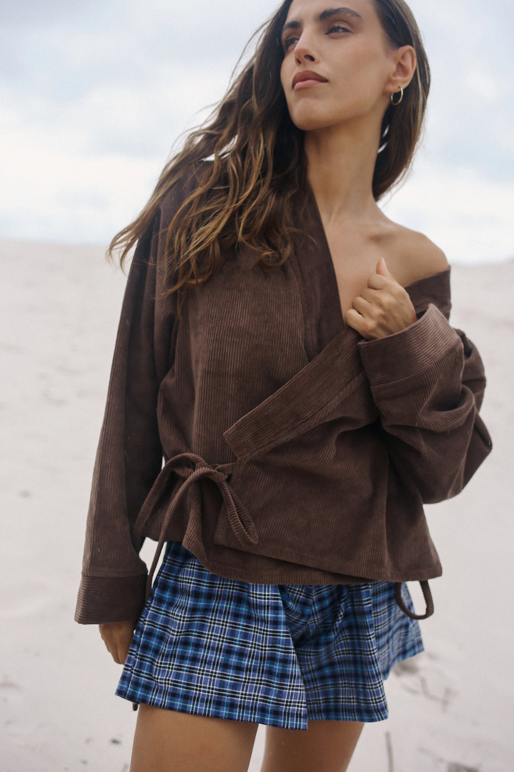 Amber Wrap Jacket - Chocolate