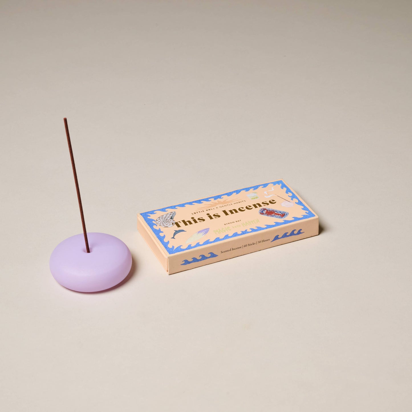 Frosted Glass Holder Small - Lilac