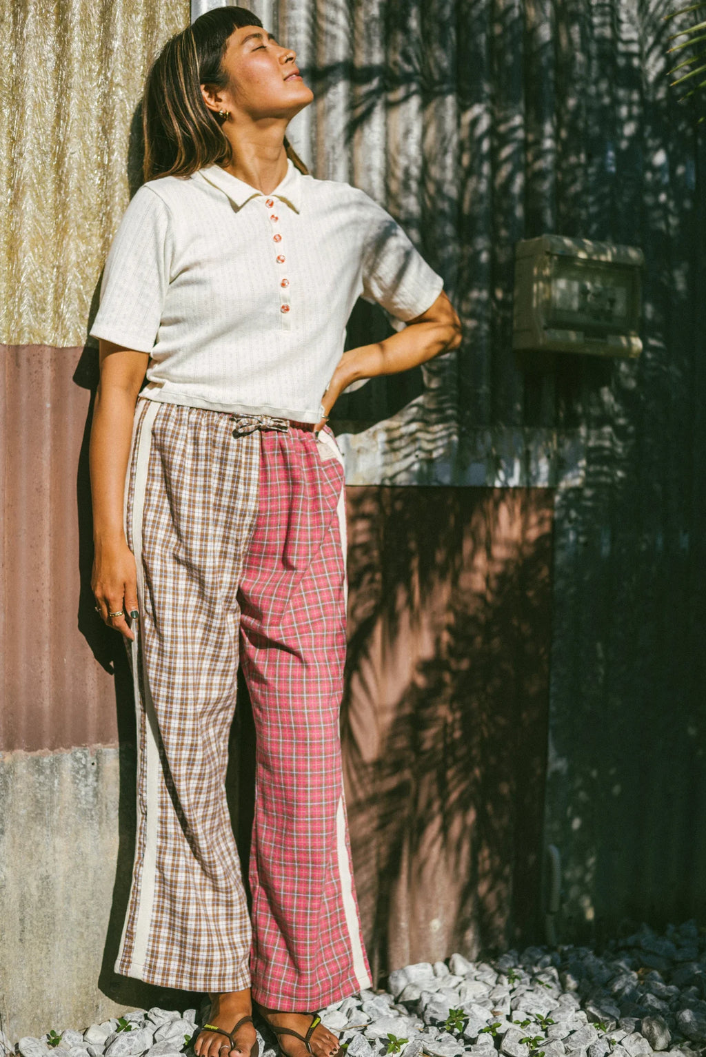Beach PJ Cottage Tee - Cream Pointelle