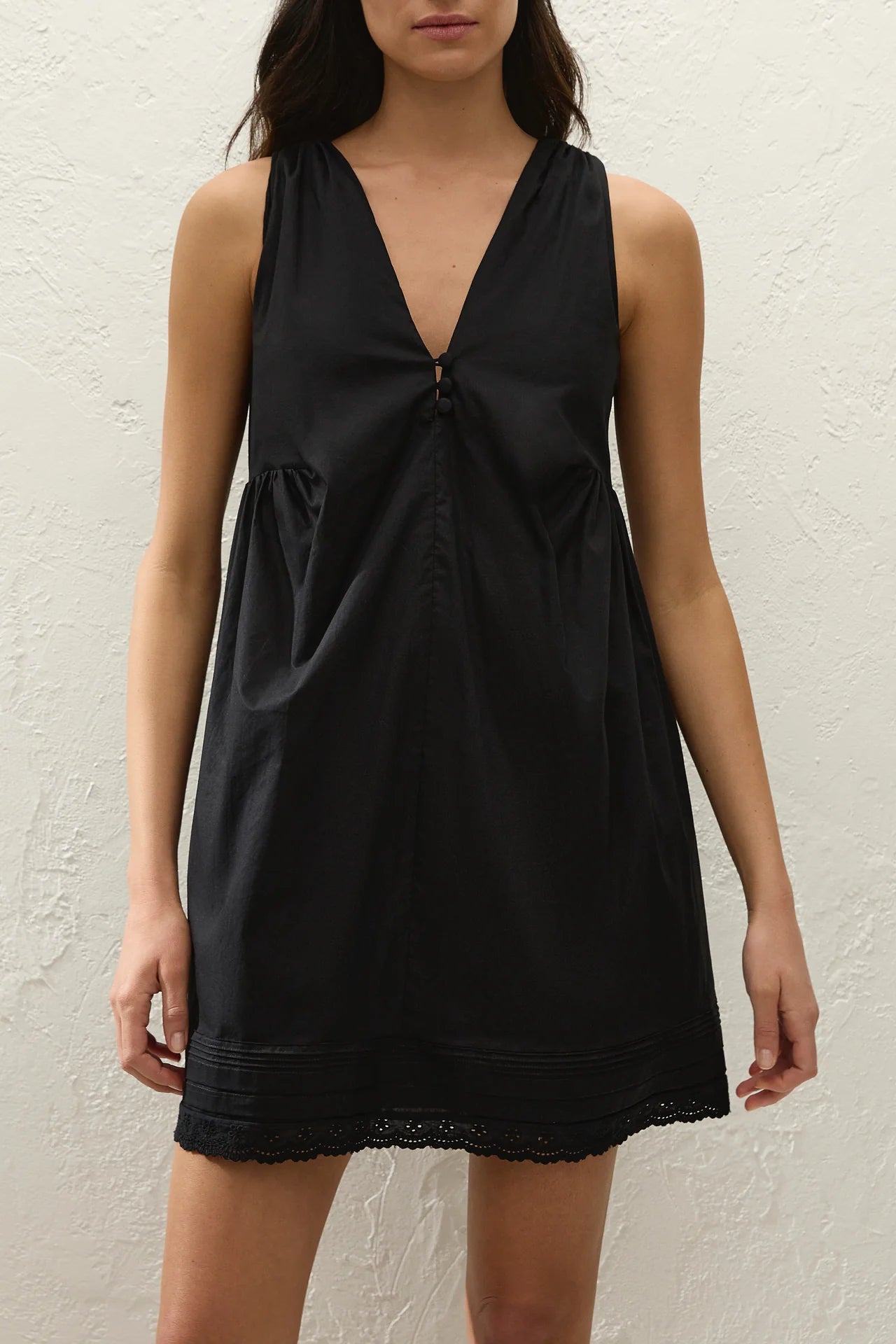 Dion Mini Dress - Fiore Lace Black