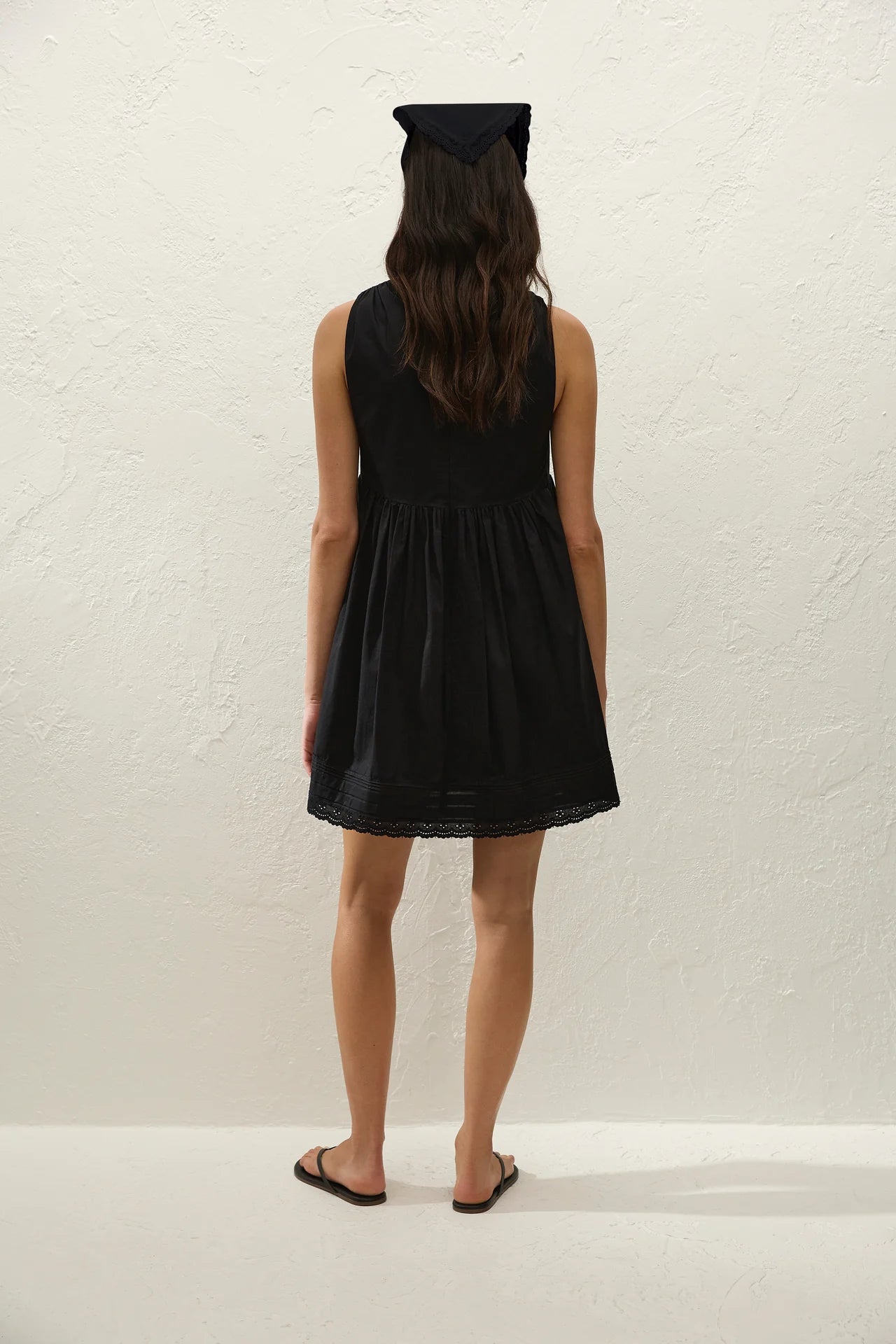 Dion Mini Dress - Fiore Lace Black