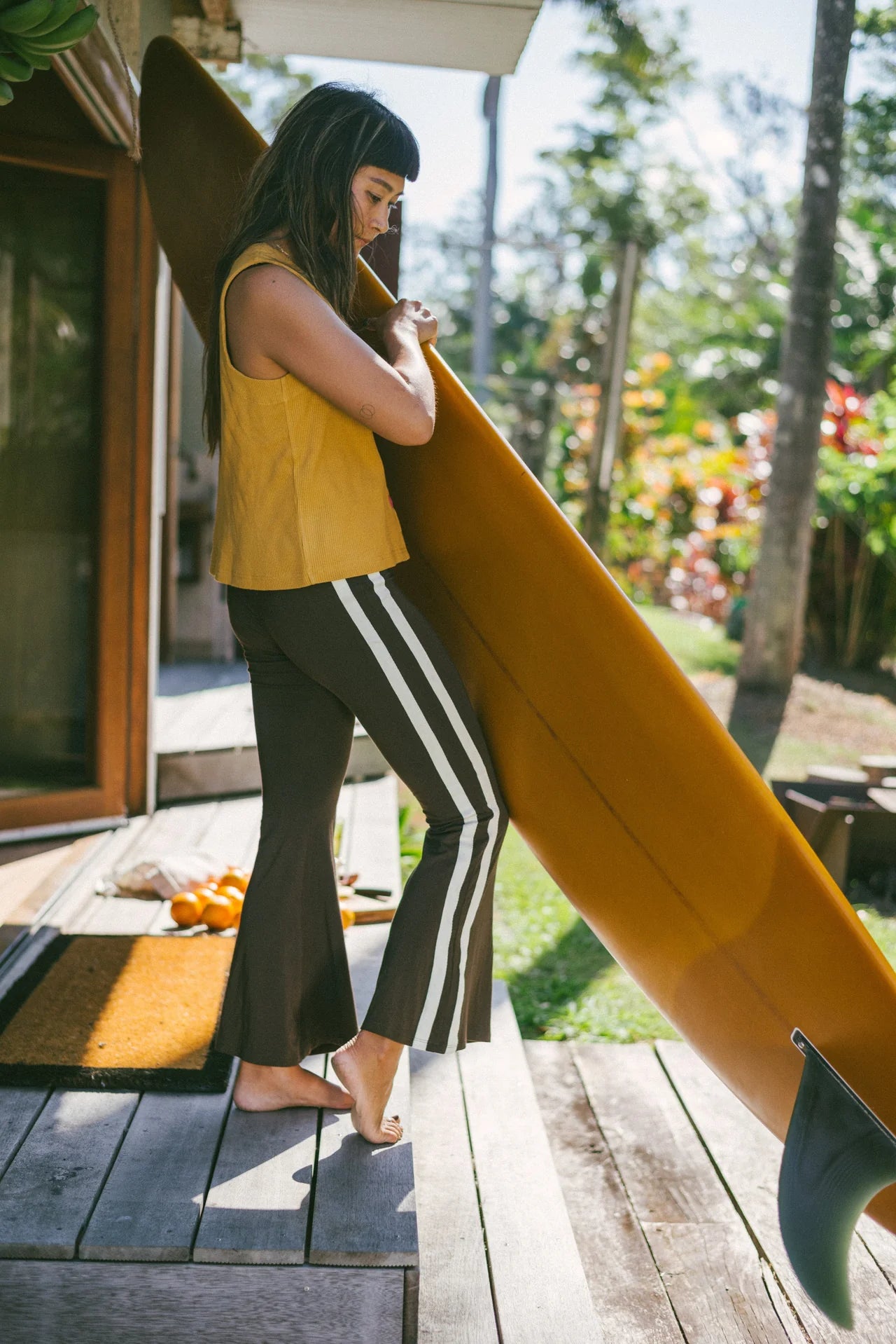 Bamboo Flare Pant - Chocolate
