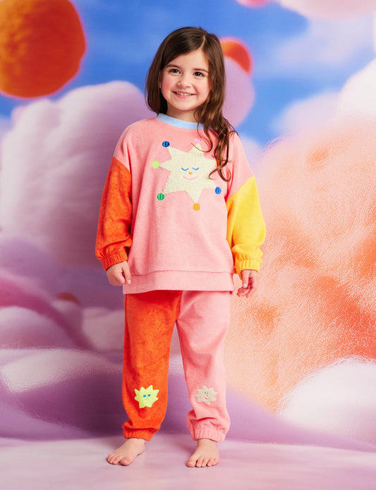 Stars Pink Terry Pants