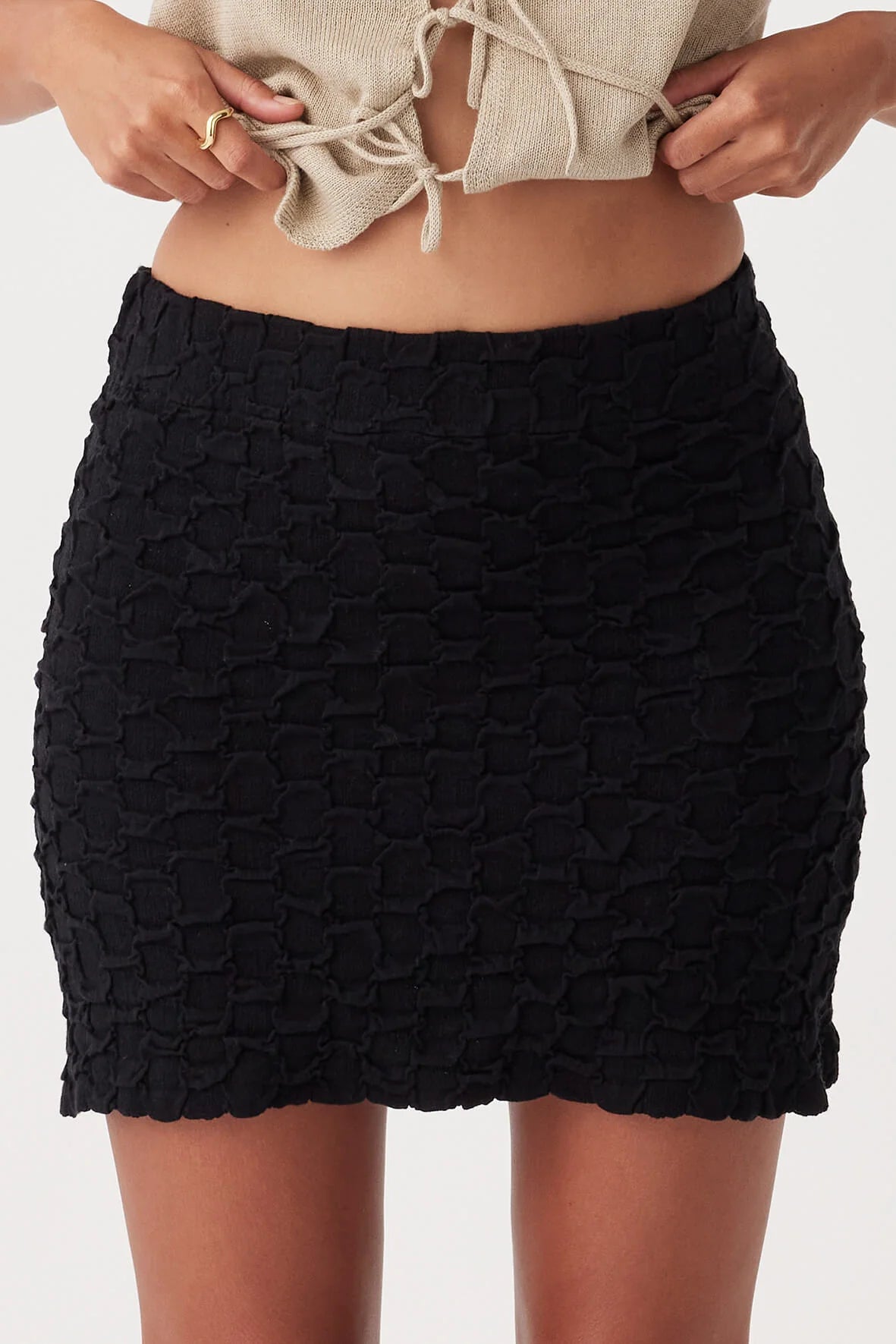 Mila Mini Skirt- Black