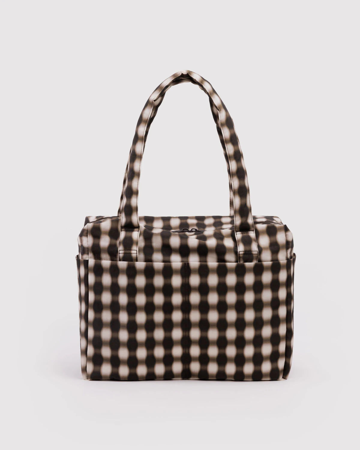 Small Cloud Carry On - Blurred Gingham Brown