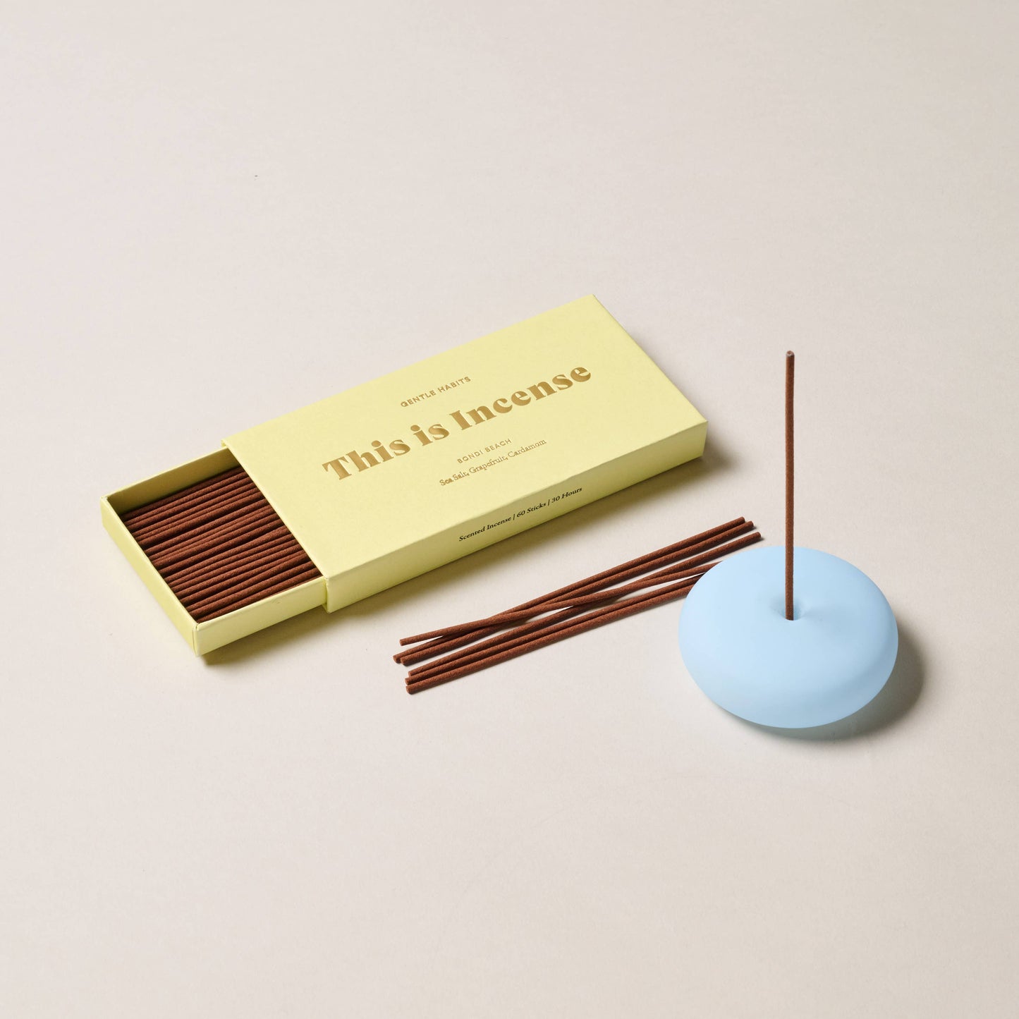 Frosted Glass Holder Small - Blue