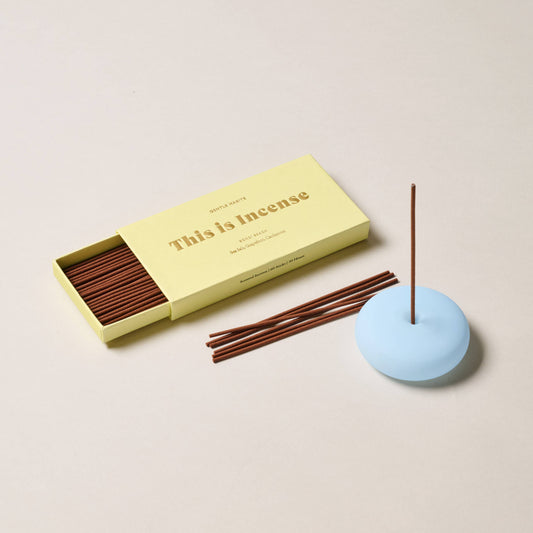 Frosted Glass Holder Small - Blue