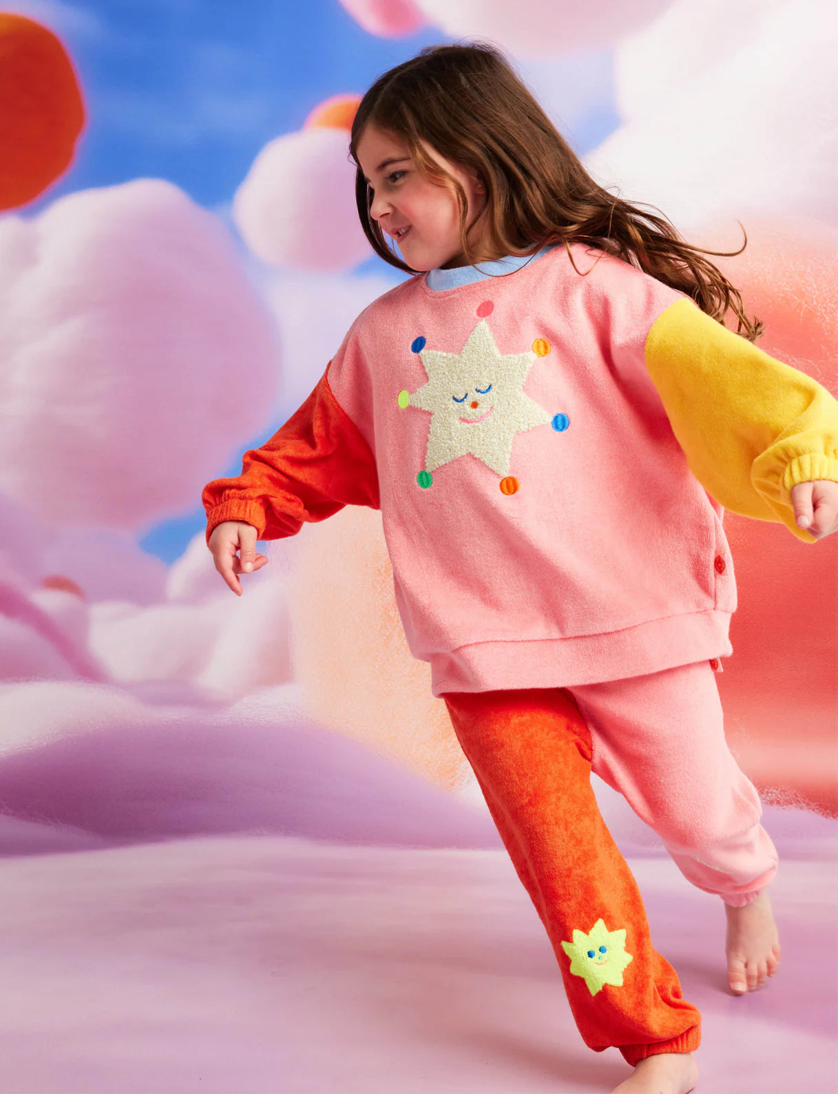 Stars Pink Terry Pants