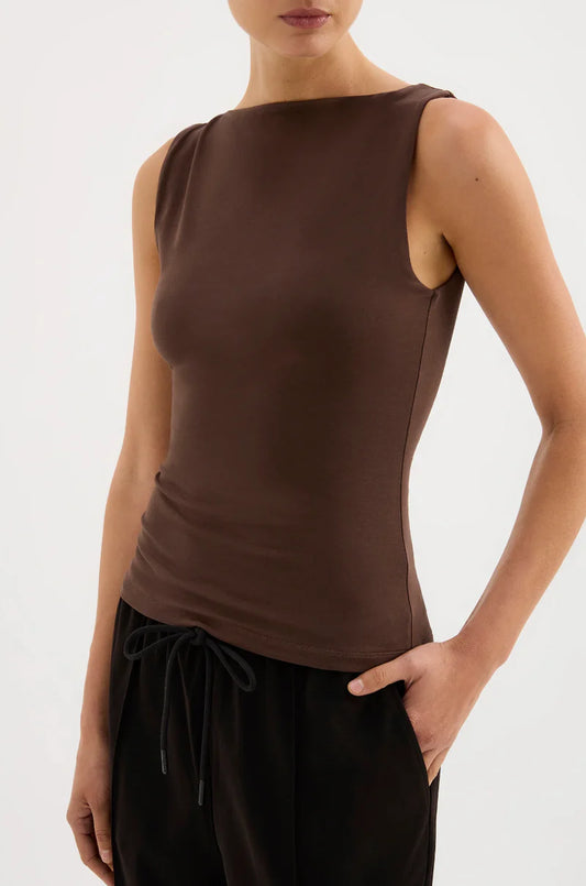 Lois Organic Tank - Chocolate