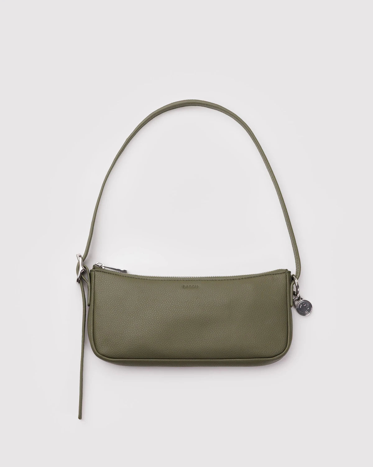 Recycled Leather Pochette - Loden