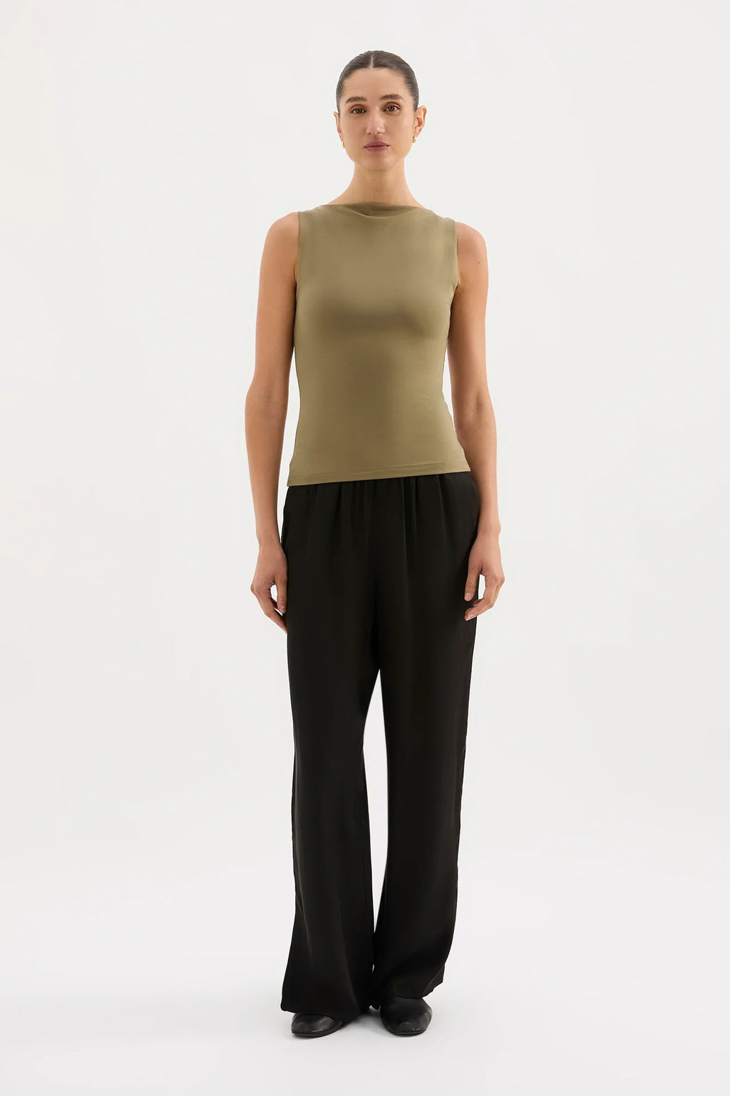 Lois Organic Tank - Sage
