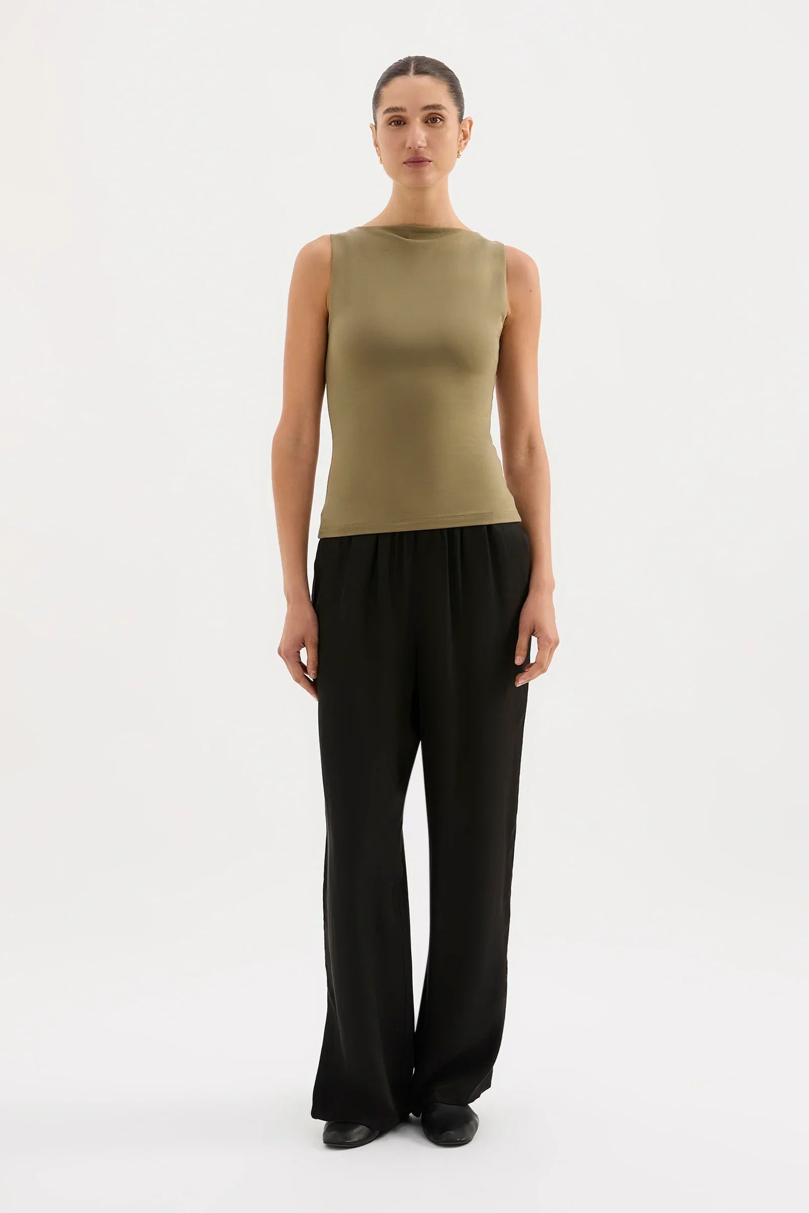 Lois Organic Tank - Sage