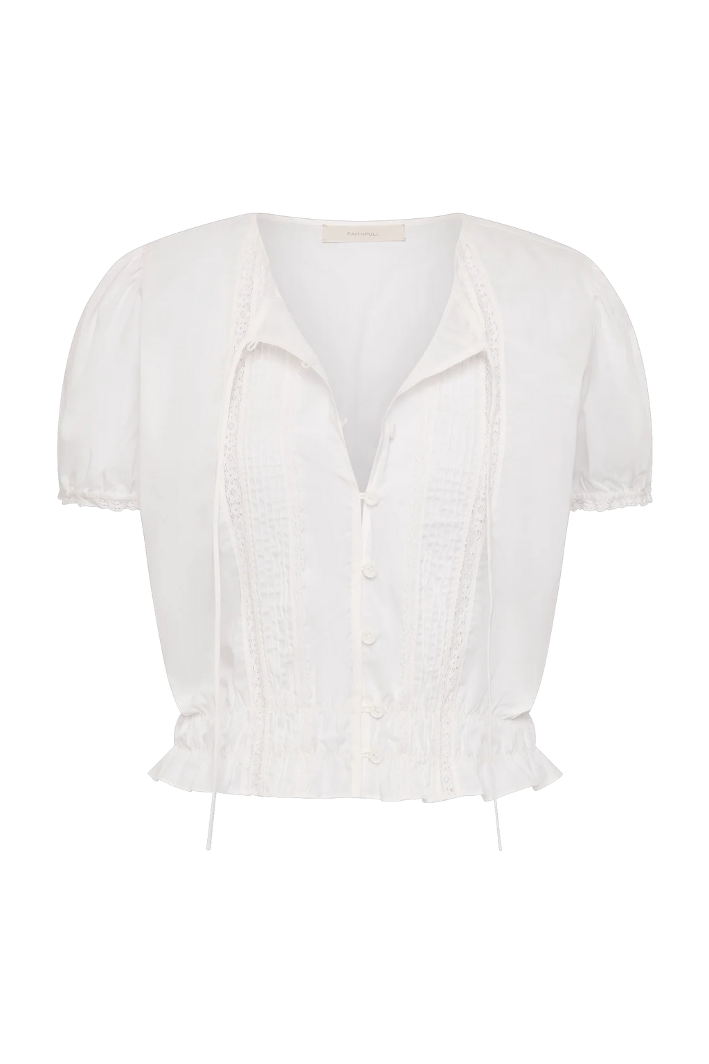 Fiora Blouse - Fresco Lace White