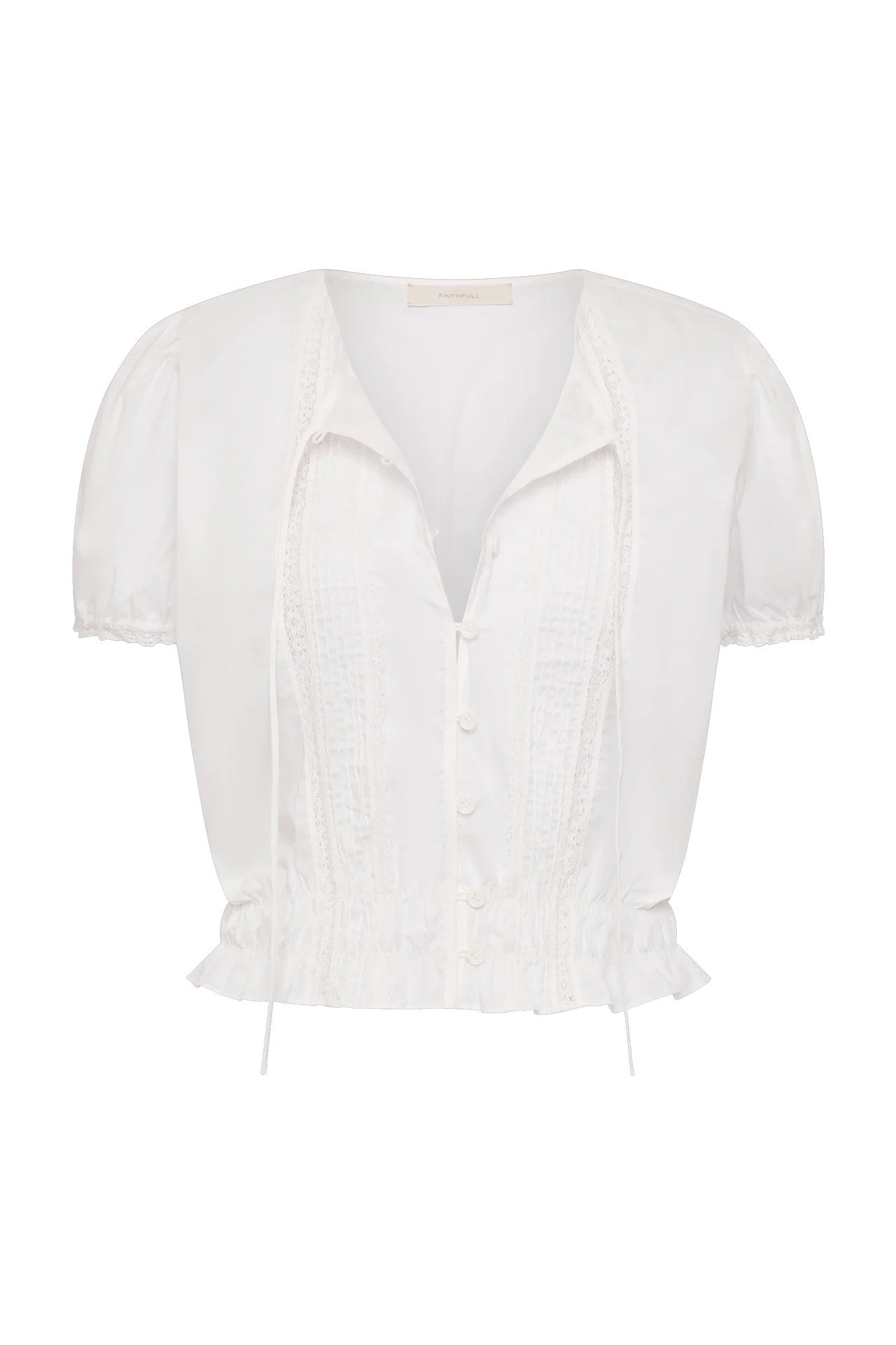 Fiora Blouse - Fresco Lace White