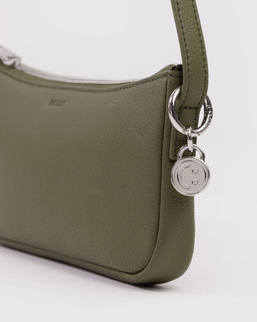 Recycled Leather Pochette - Loden