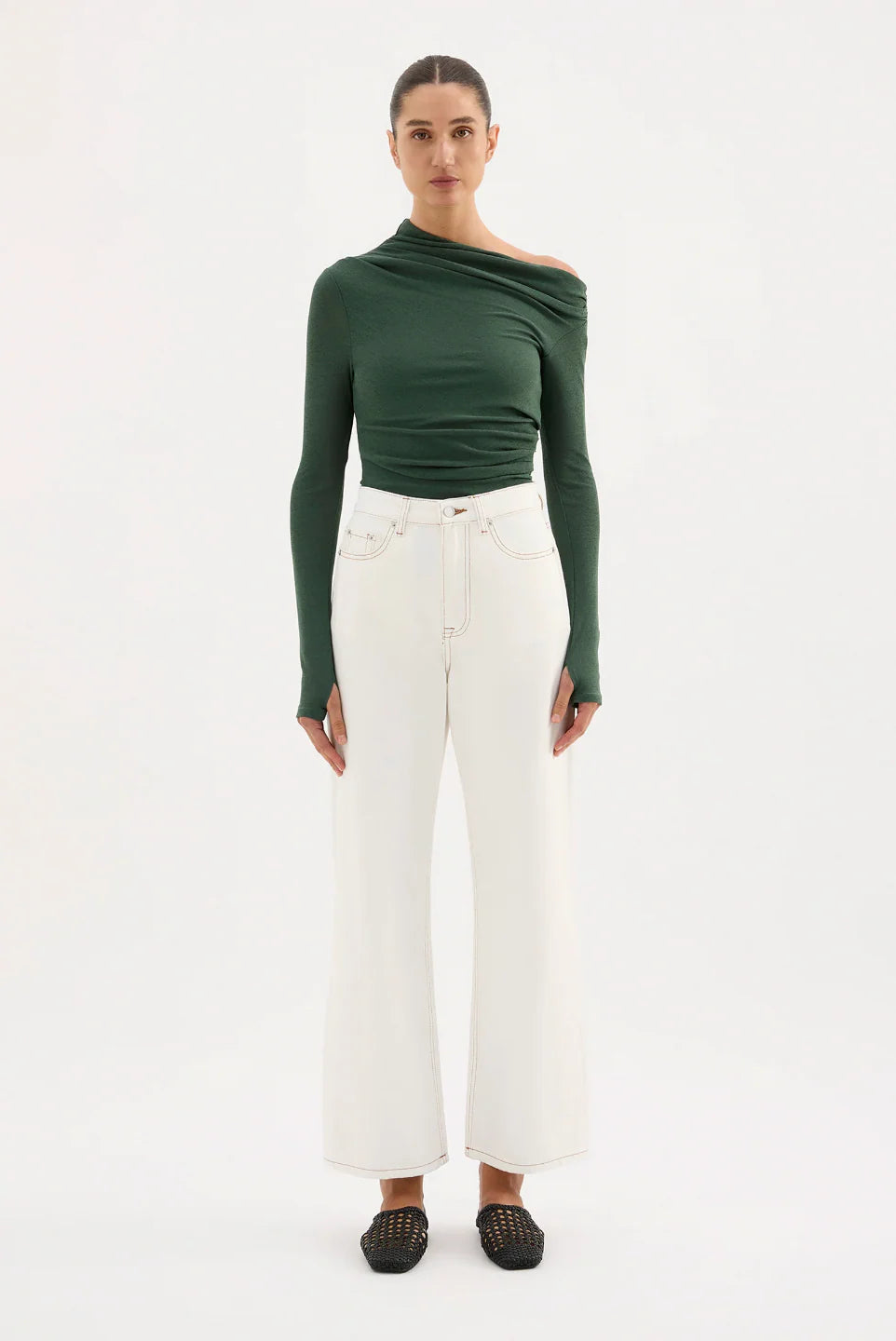 Rue Mesh LS Top - Emerald