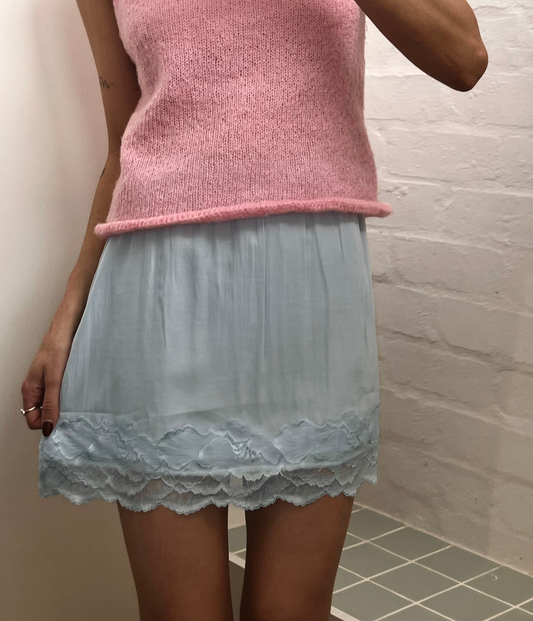 Mini Slip Skirt- Baby Blue