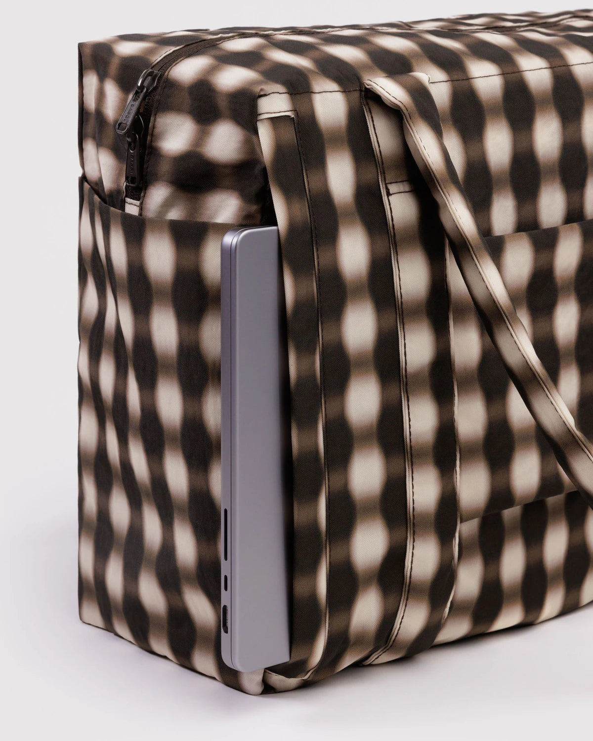 Small Cloud Carry On - Blurred Gingham Brown
