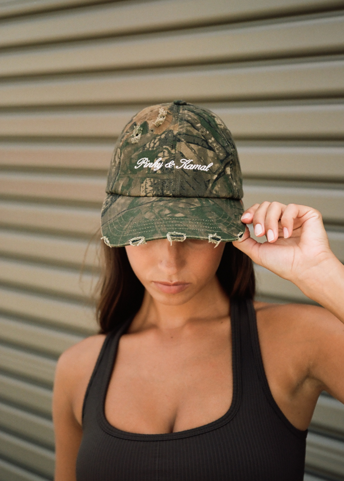 Pinky & Kamal Signature Cap - Distressed Camo