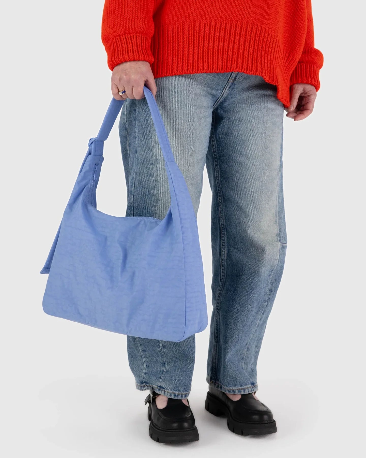 Nylon Shoulder Bag-Cornflour Blue