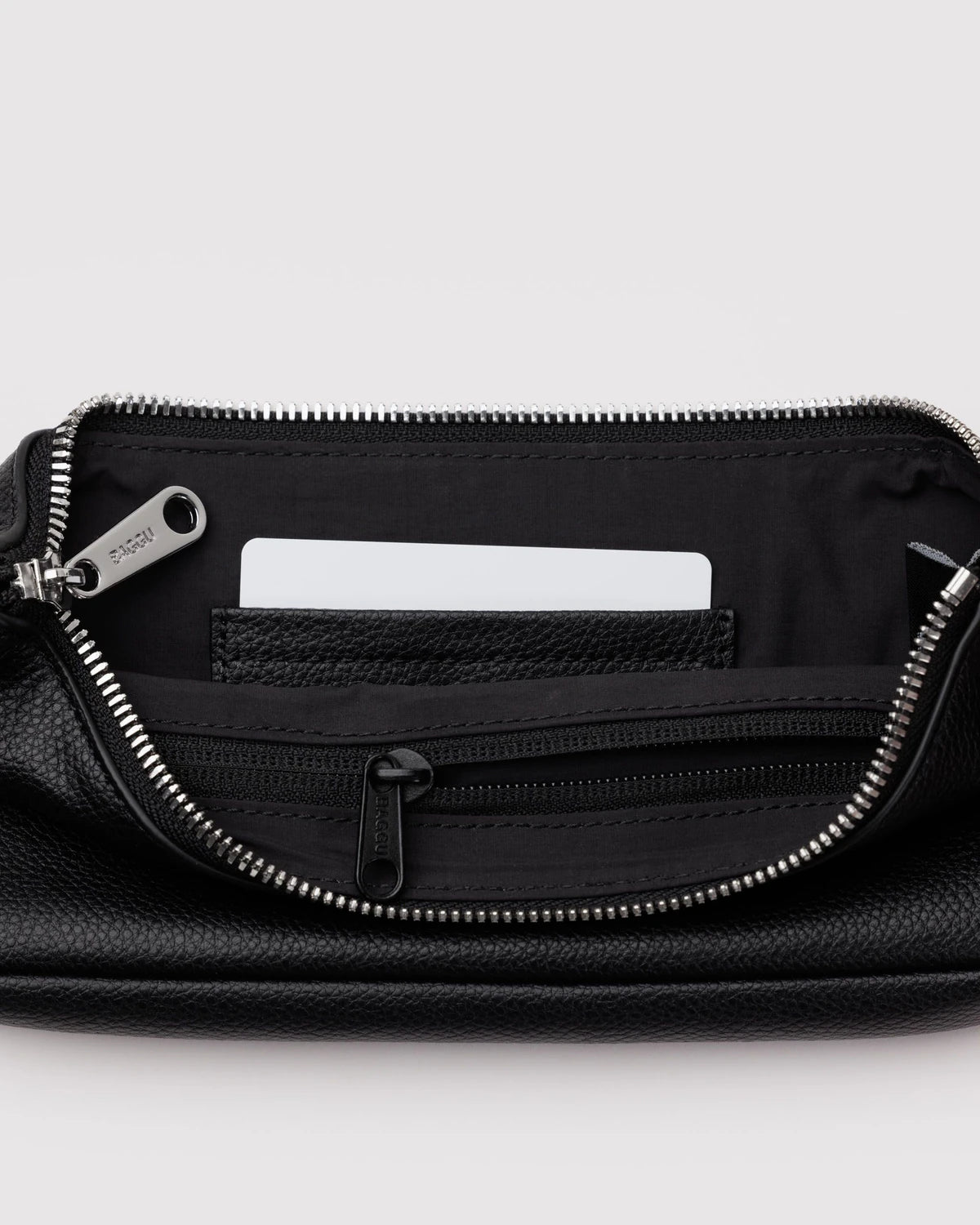 Recycled Leather Pochette - Black