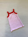 Elsie Mini Ribbed Dress - Pink/Scarlet